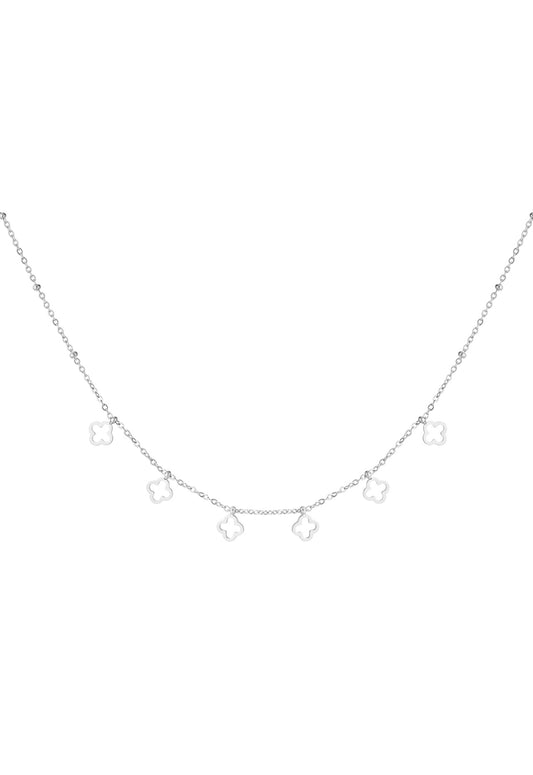 Collana quadrifogli silver