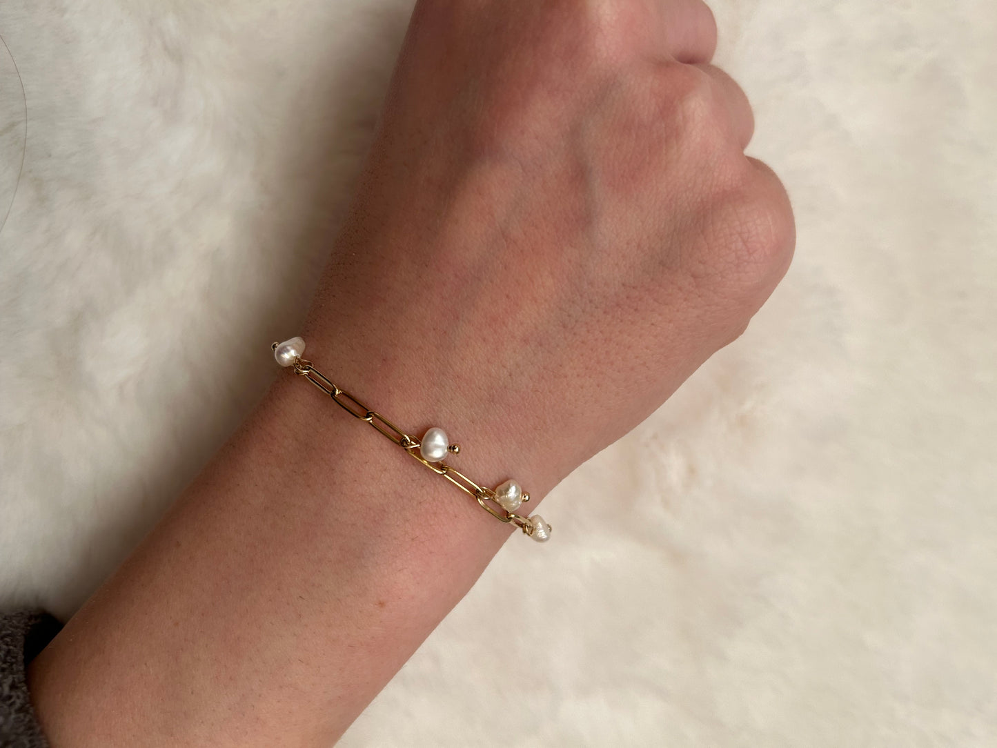 Bracciale perle oro