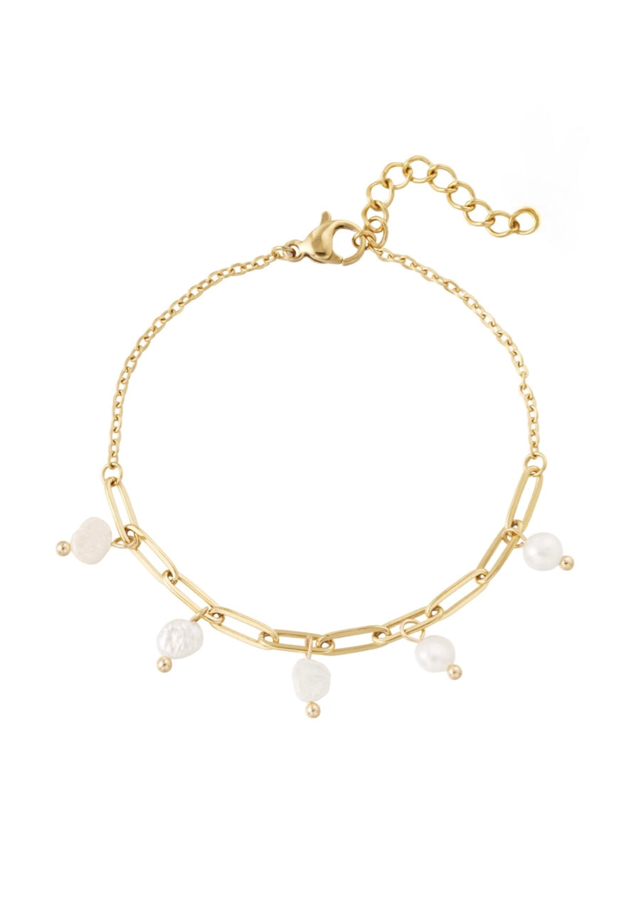 Bracciale perle oro