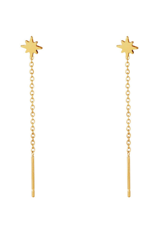 orecchini saliscendi micro-star gold