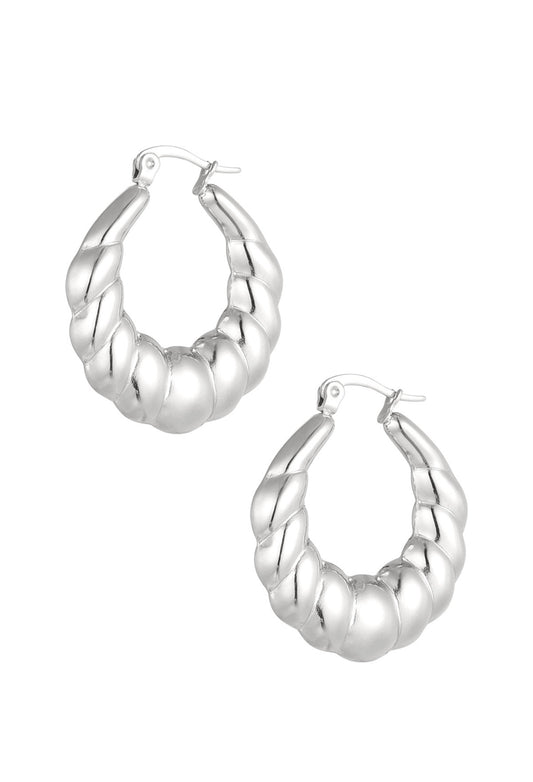 orecchini croissant silver